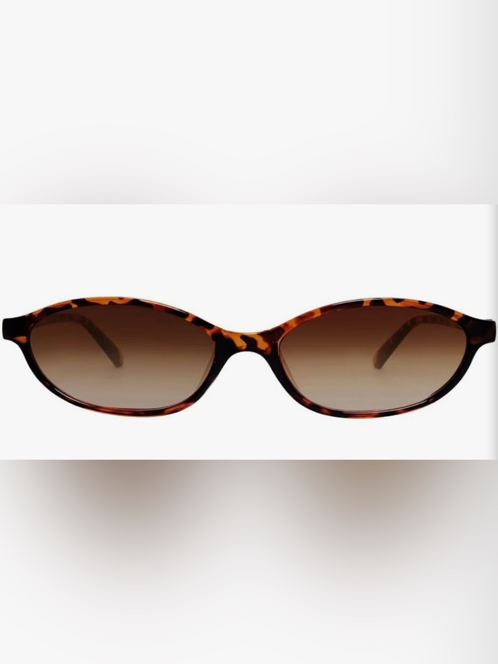 Tortoiseshell Oval Women's Sunglasses - Brown Gradient Lenses